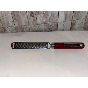 Stainless Steel KitchenAid Fine Grater Zester Red Handle Cheese Citrus & Ginger
